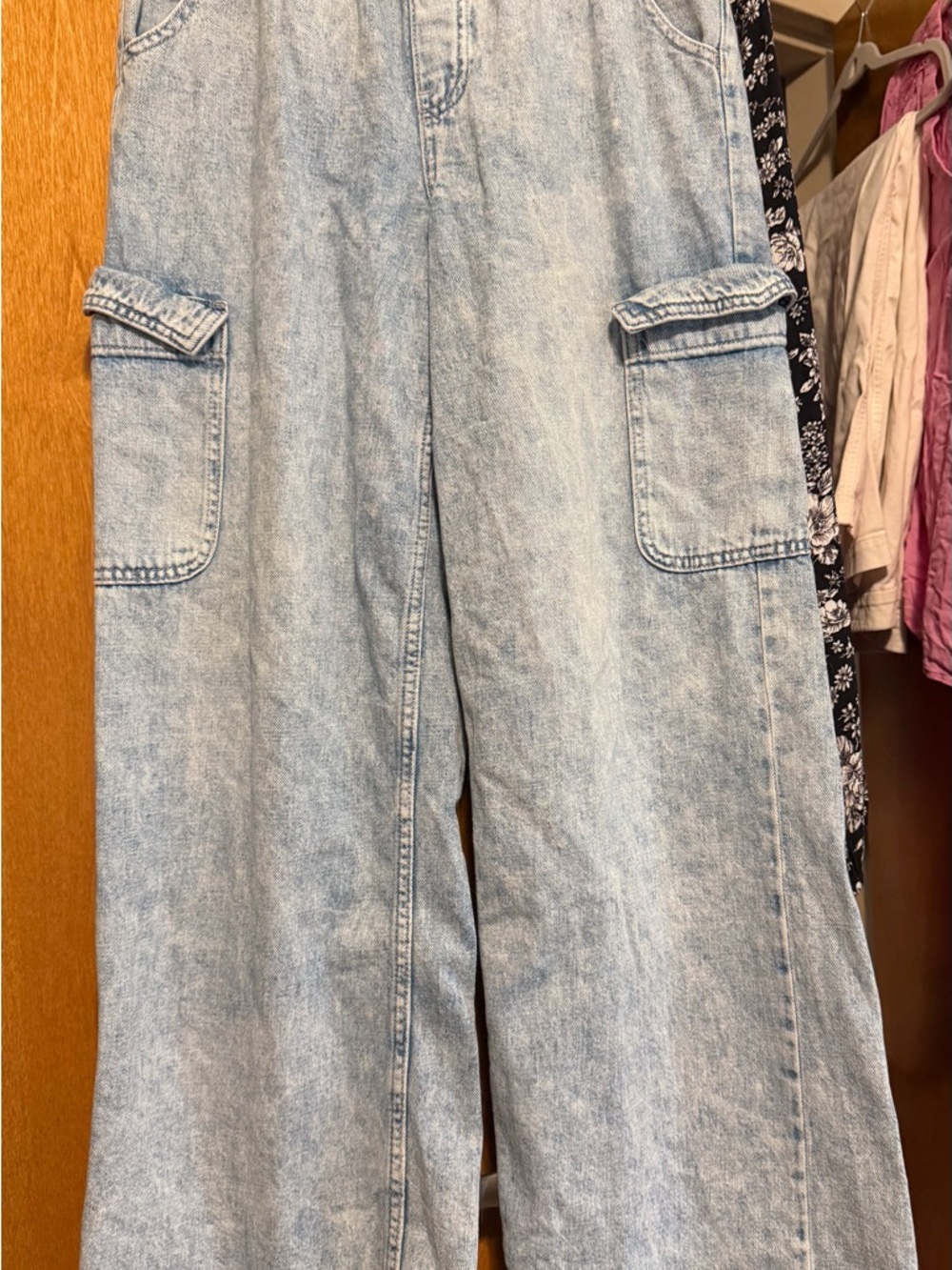 GAP Denim Light Blue Wide-Leg Pull-On Jeans